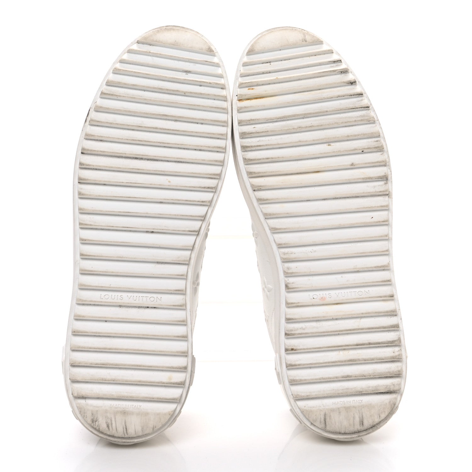 Louis Vuitton Lambskin Embossed Monogram Time Out Sneakers 39 White 7 of 13
