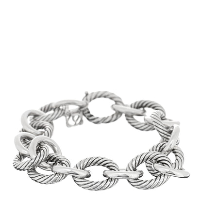 David Yurman Sterling Silver 12mm Large Oval Link Bracelet 1 of 3