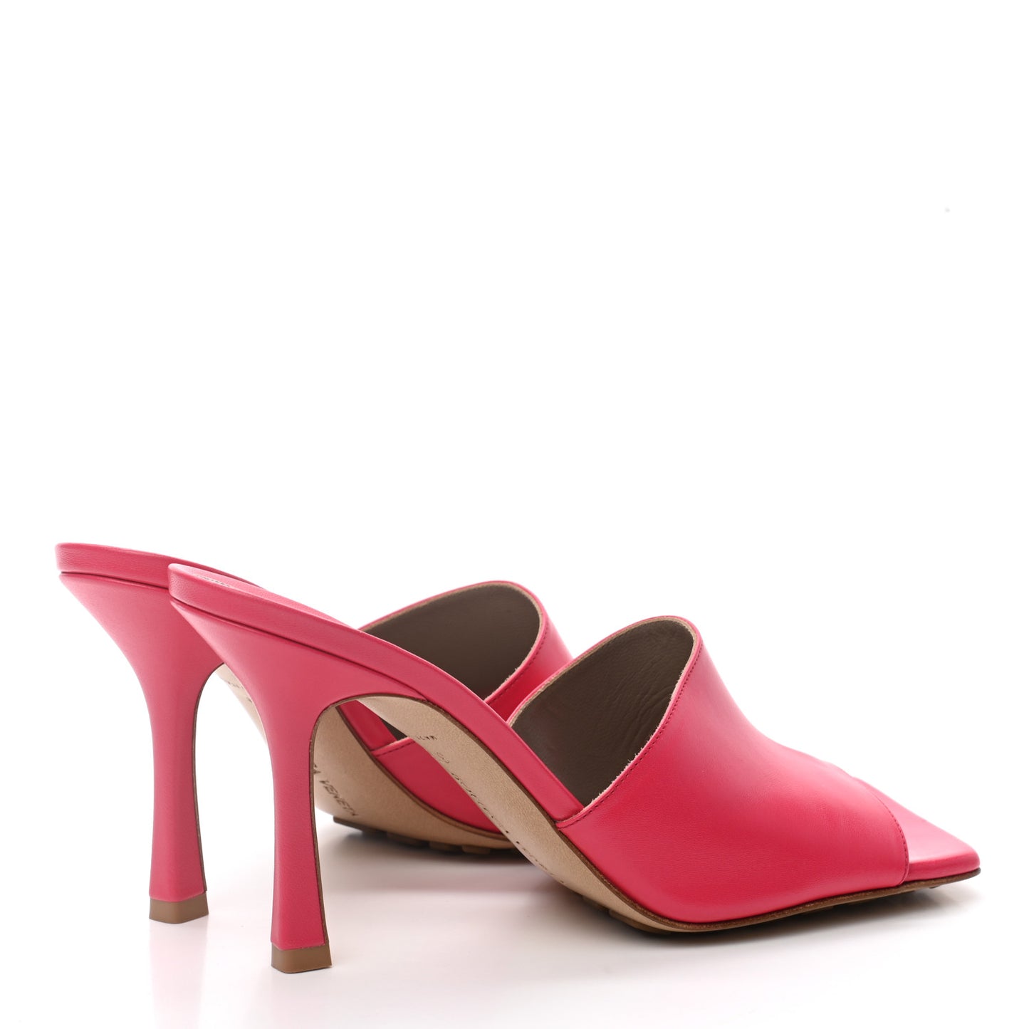 Lambskin Stretch Mule Sandals 37.5 Lollipop
