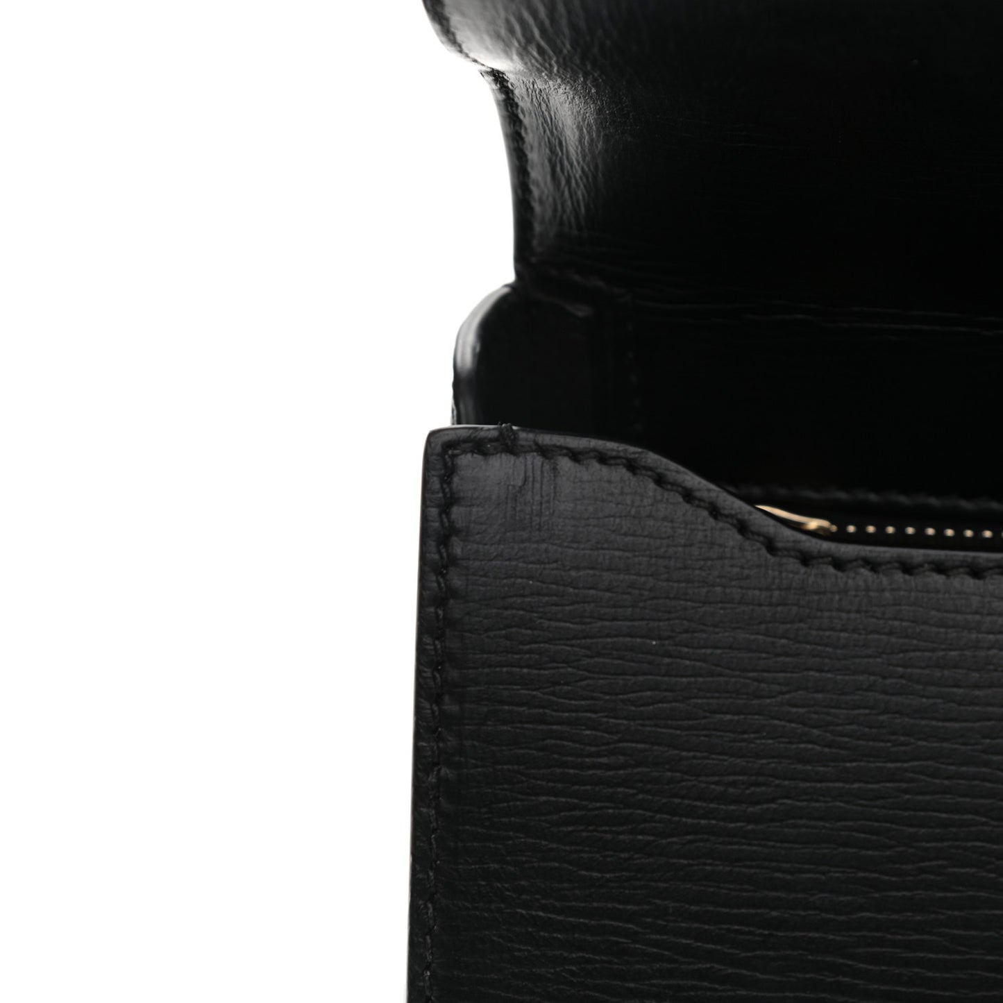 Textured Calfskin Mini Pandora Box Chain Crossbody Bag Black