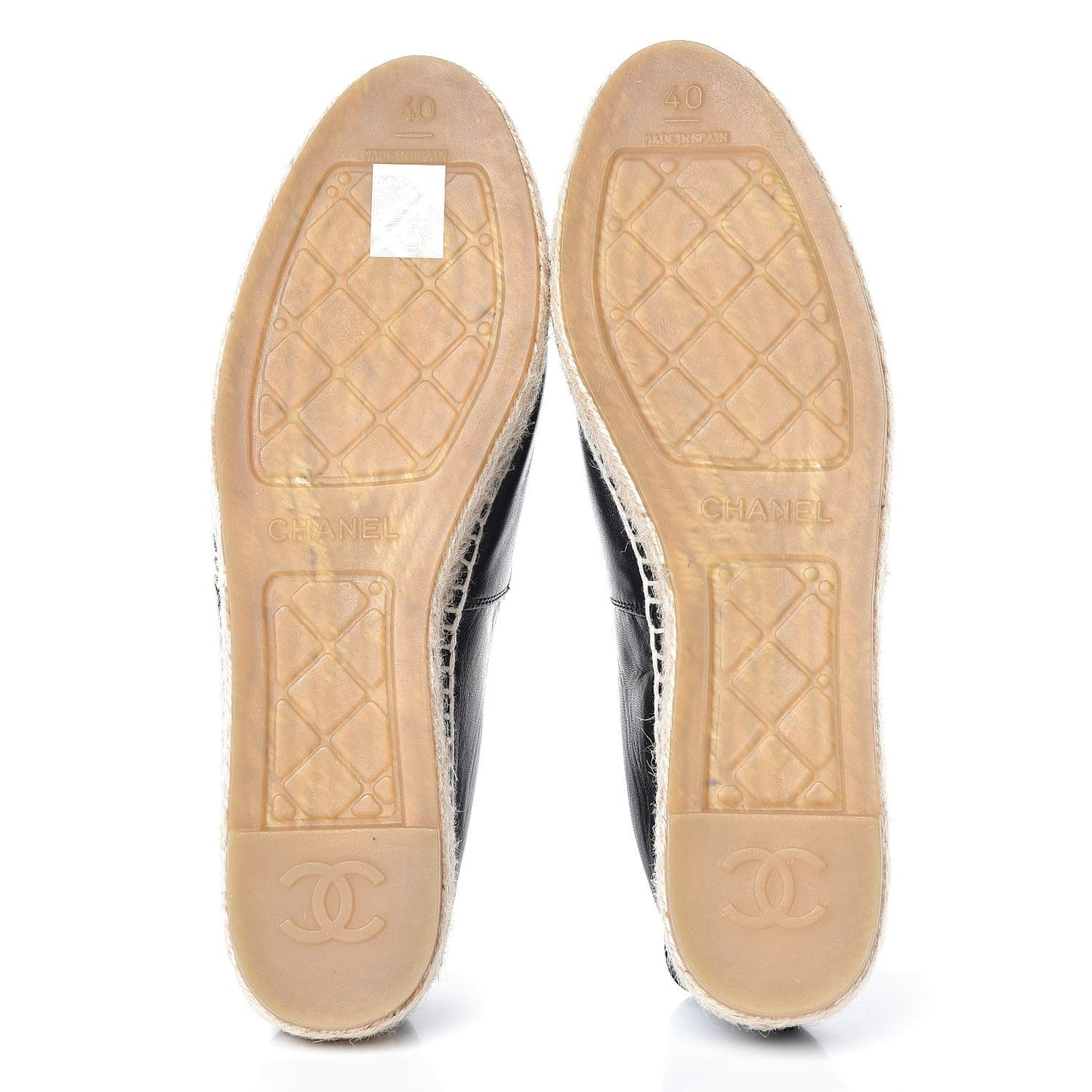Lambskin CC Espadrilles 40 Black
