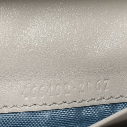 Gucci Calfskin Matelasse Diagonal GG Apple GG Marmont Card Case Wallet Ivory 7 of 10