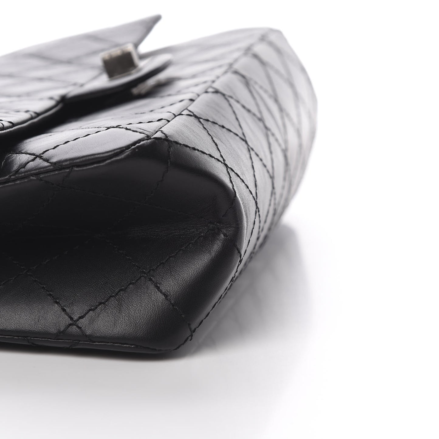 Aged Calfskin Quilted 2.55 Reissue 226 Flap Black