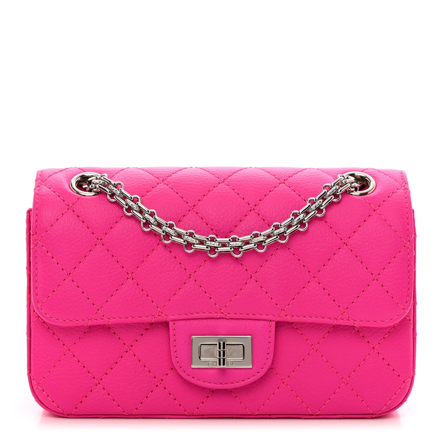 Chanel Goatskin Quilted 2.55 Reissue Mini Flap Fluorescent Pink 1 of 11