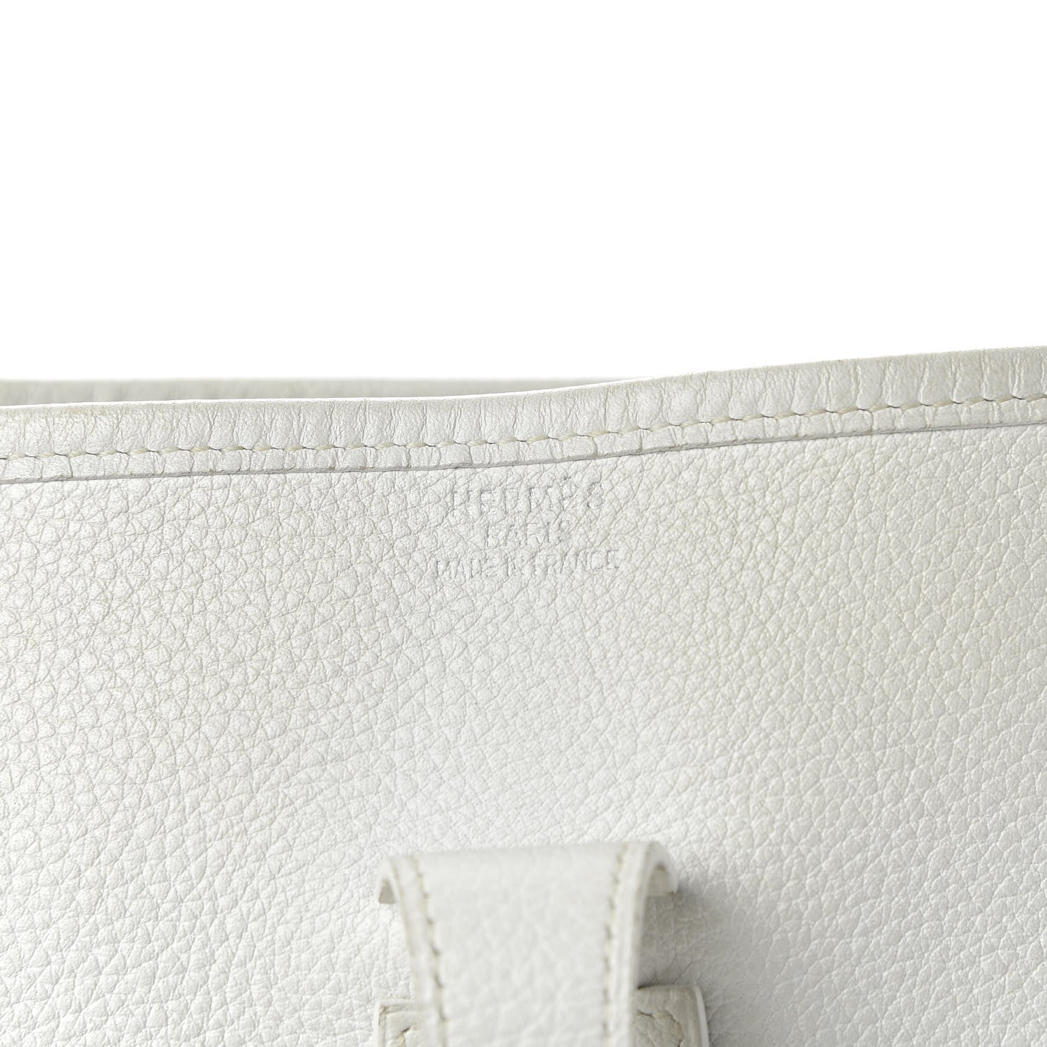 Hermes Taurillon Clemence Evelyne GM White 8 of 15