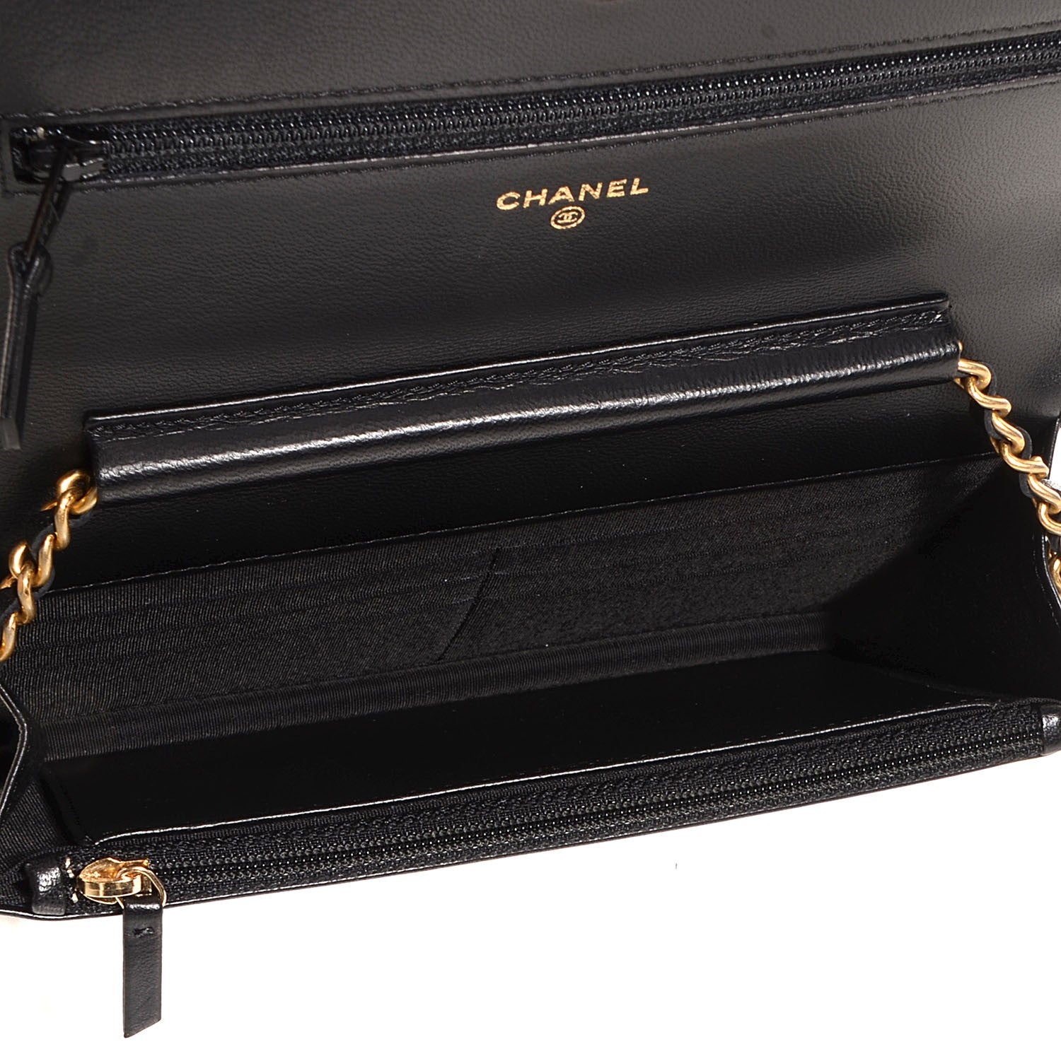 Chanel Lambskin Boy Wallet On Chain WOC Black 5 of 9
