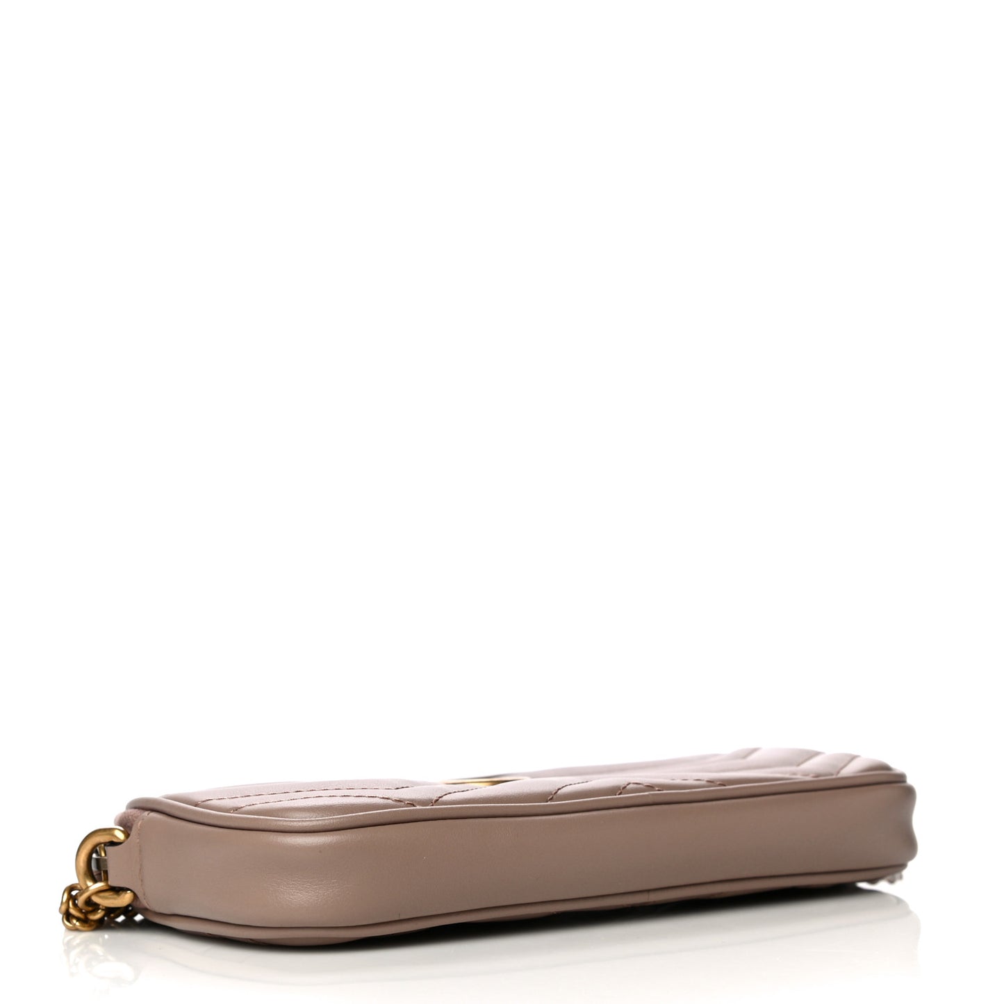 Calfskin Matelasse Mini GG Marmont Chain Crossbody Bag Porcelain Rose