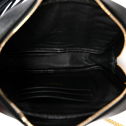Saint Laurent Grain De Poudre Matelasse Monogram Mini Lou Camera Bag Black 5 of 10