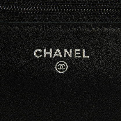 Chanel Patent CC Compact Wallet On Chain WOC Black 5 of 7