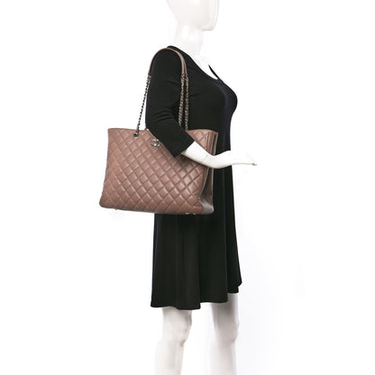 Chanel Caviar Quilted Large Shopping Tote Dark Beige 2 of 9