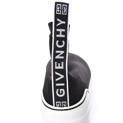 Givenchy Technical Canvas Knit Womens George V Sock Sneakers 39 Black 6 of 10