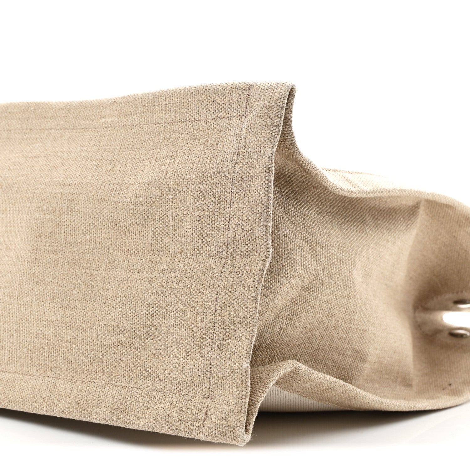 Saint Laurent Linen Calfskin Rive Gauche Tote Optic White 10 of 11