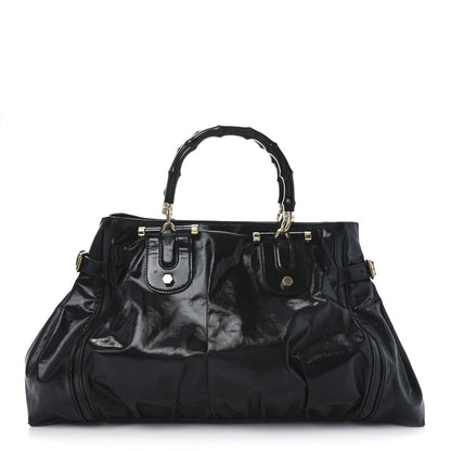 Gucci Dialux Pop Bamboo Large Top Handle Tote Black 1 of 10