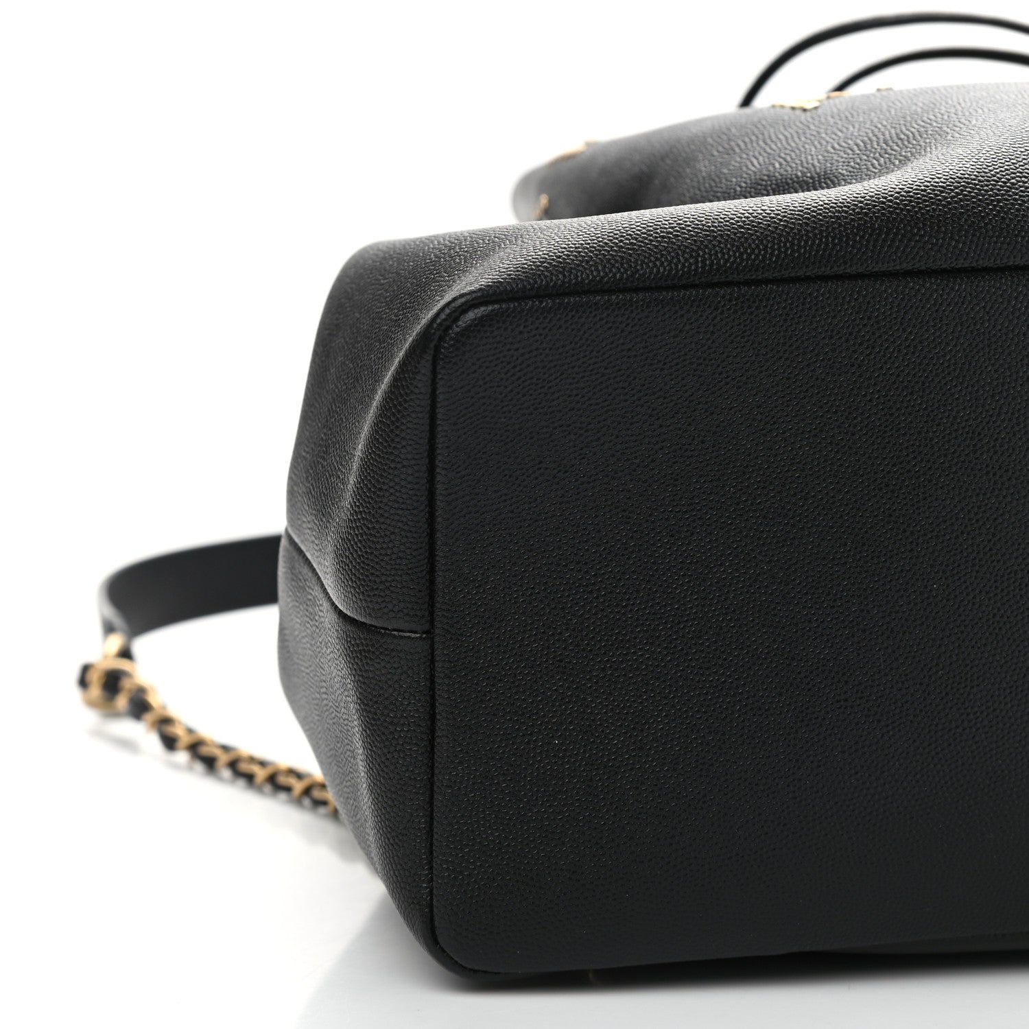 Chanel Caviar Deauville Drawstring Backpack Black 9 of 10