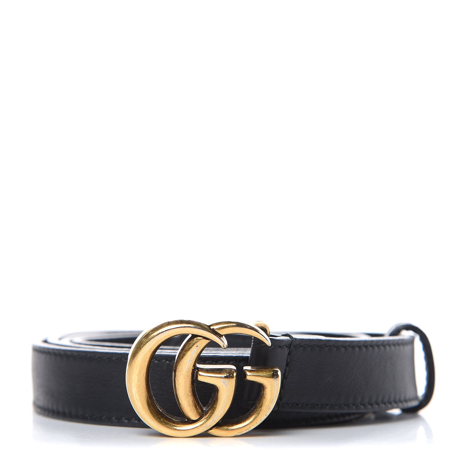 Gucci Calfskin Double G 20mm Belt 105 42 Black 1 of 6