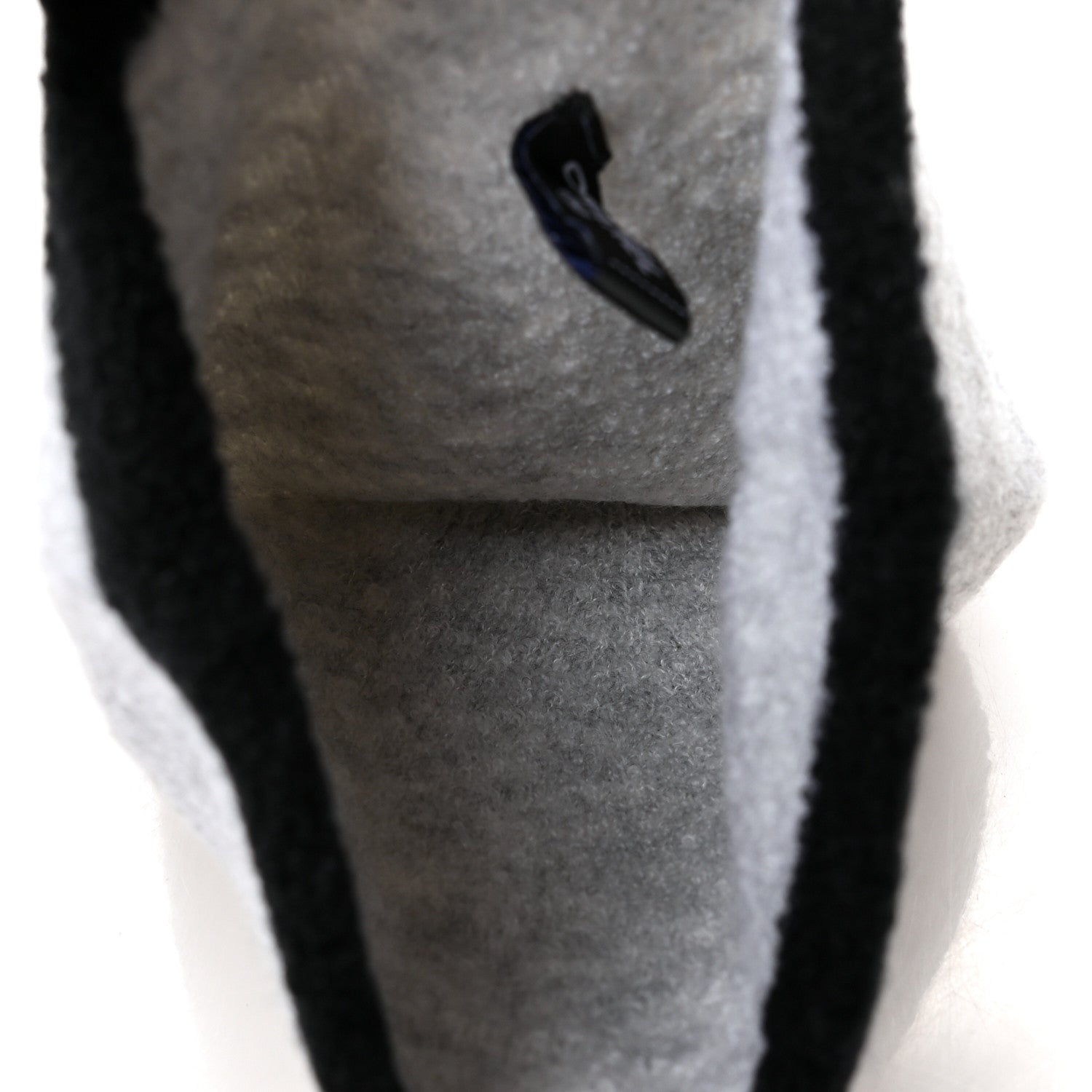Chanel Cashmere Silk CC Beanie Hat Grey Black 4 of 5