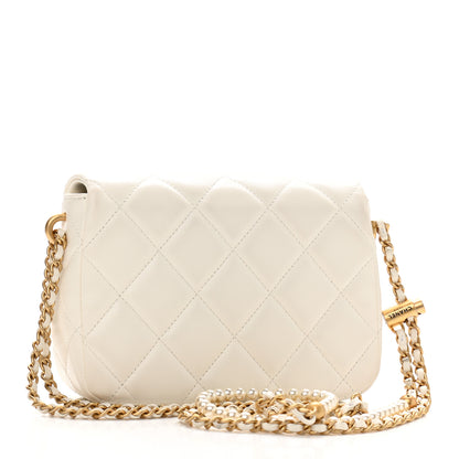 Chanel Lambskin Quilted Mini My Perfect Flap White 3 of 11