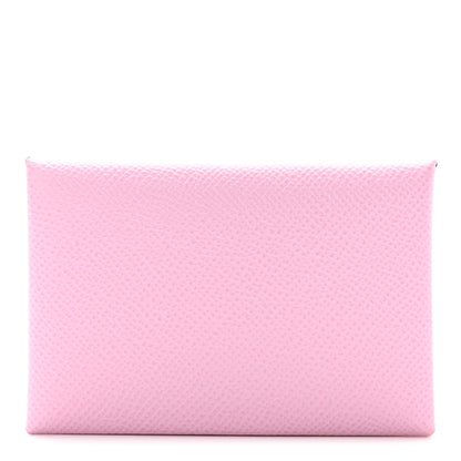 Hermes Epsom Calvi Card Case Mauve Sylvestre 1 of 6