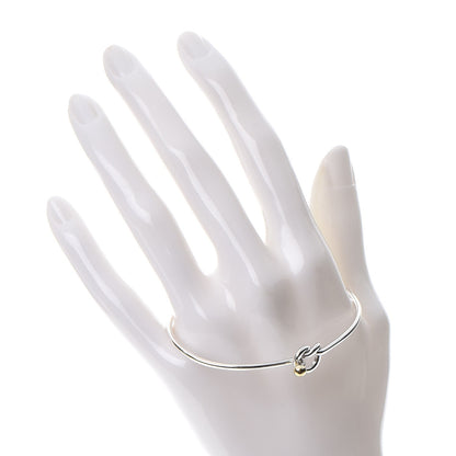 Tiffany Sterling Silver 18K Yellow Gold Knot Bracelet 2 of 5