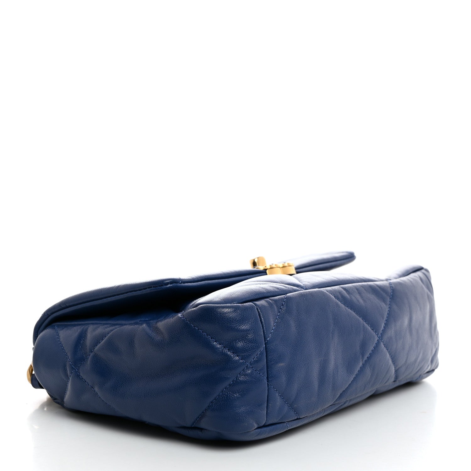Chanel Goatskin Quilted Medium Chanel 19 Flap Dark Blue 4 of 10