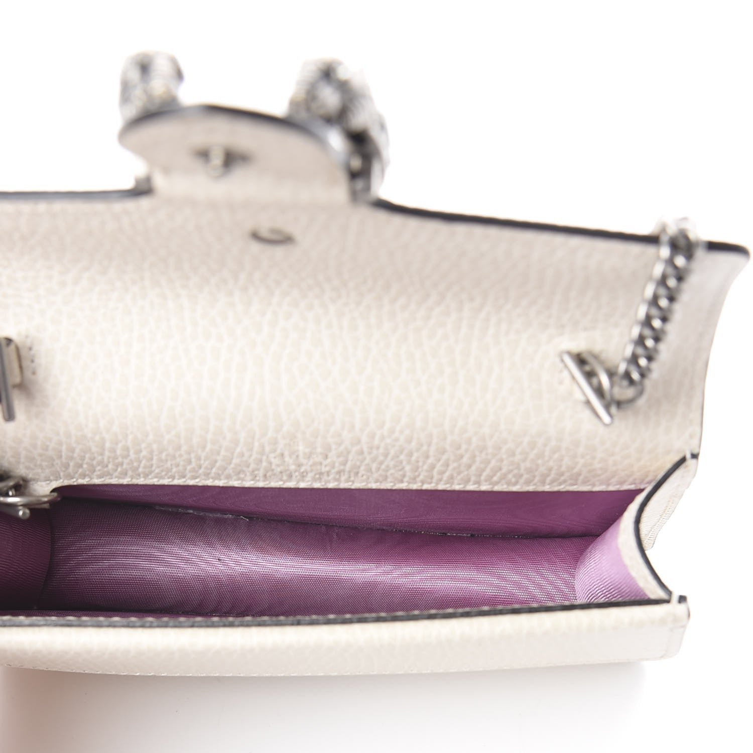 Gucci Dollar Calfskin Crystal Super Mini Dionysus Shoulder Bag Mystic White Black Diamond 4 of 7