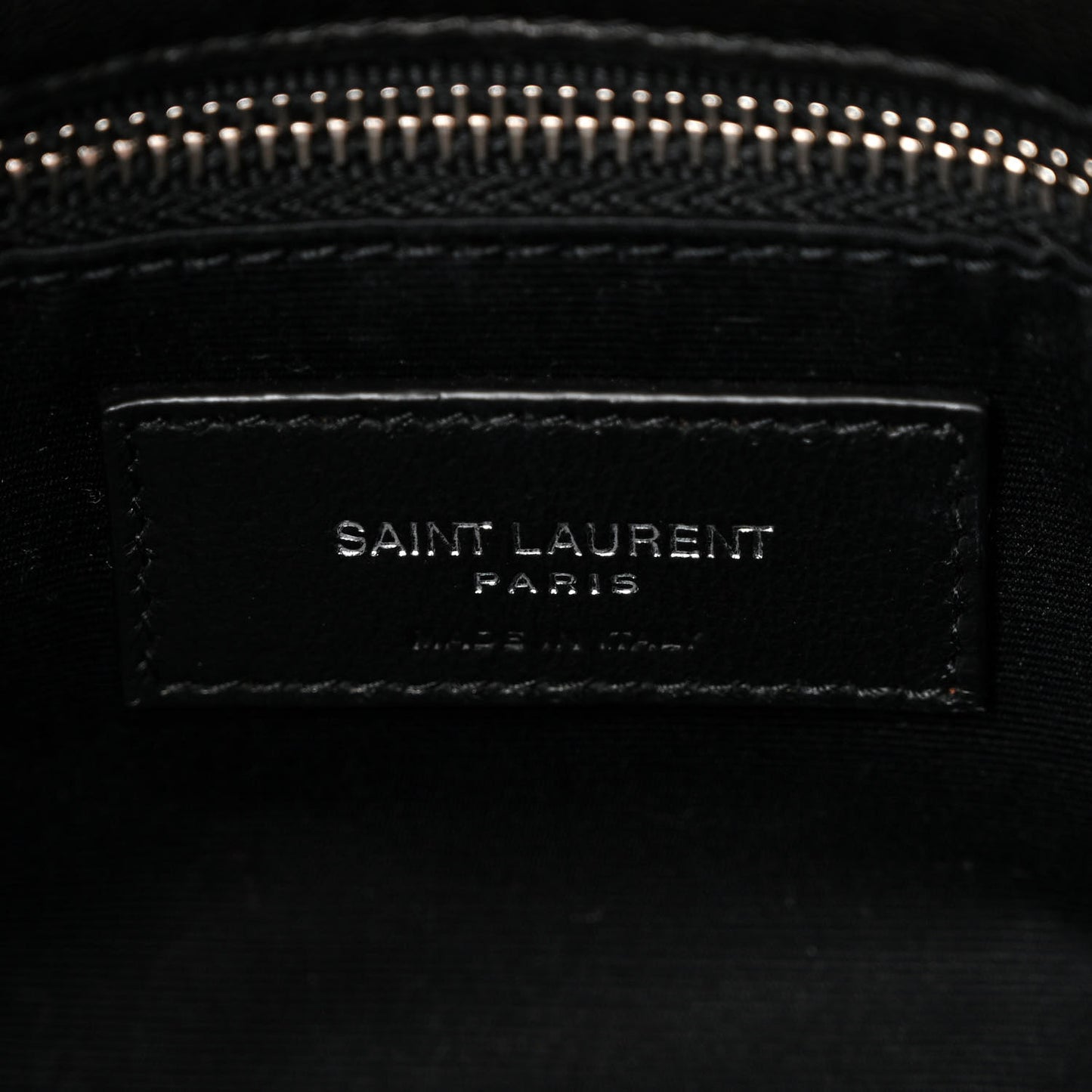 Lambskin Quilted Small Loulou Puffer Monogram Chain Satchel Black