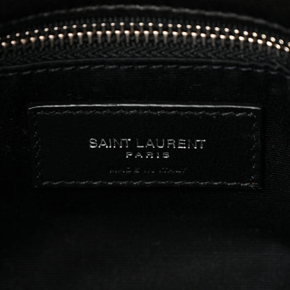 Saint Laurent Lambskin Quilted Small Loulou Puffer Monogram Chain Satchel Black 6 of 11
