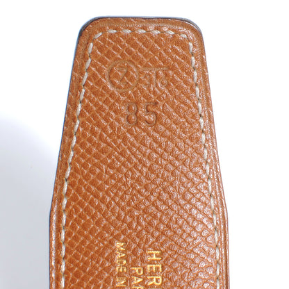 Hermes Box Togo Reversible Belt Mirage Silver Buckle 85 Black 5 of 6
