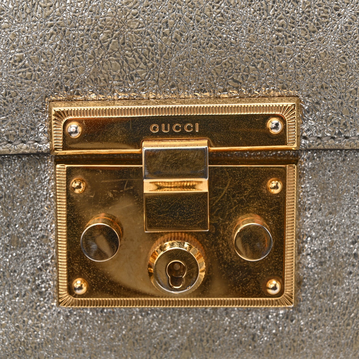 Gucci Galassia Small Padlock Shoulder Bag Platino 12 of 15