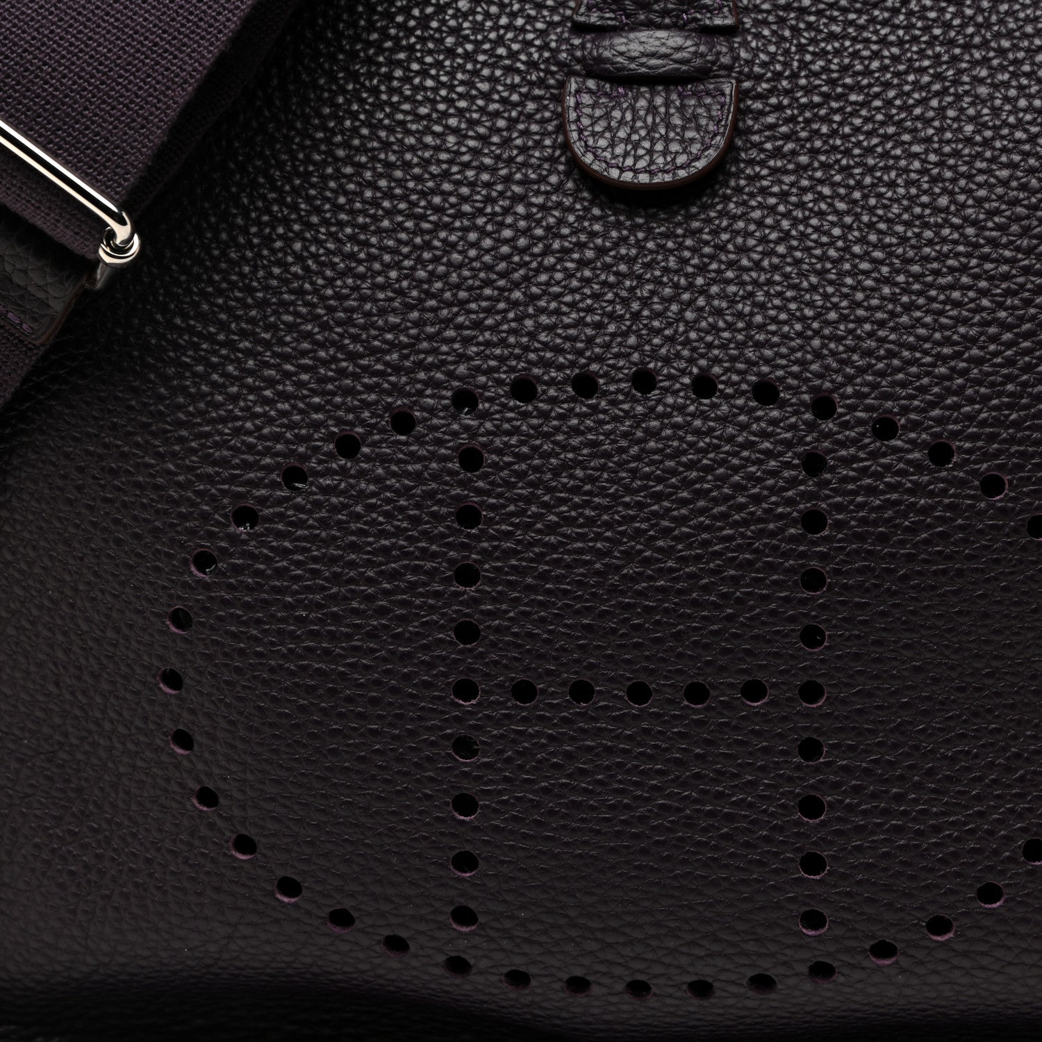 Hermes Taurillon Clemence Evelyne III PM Raisin 6 of 9