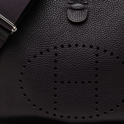 Hermes Taurillon Clemence Evelyne III PM Raisin 6 of 9