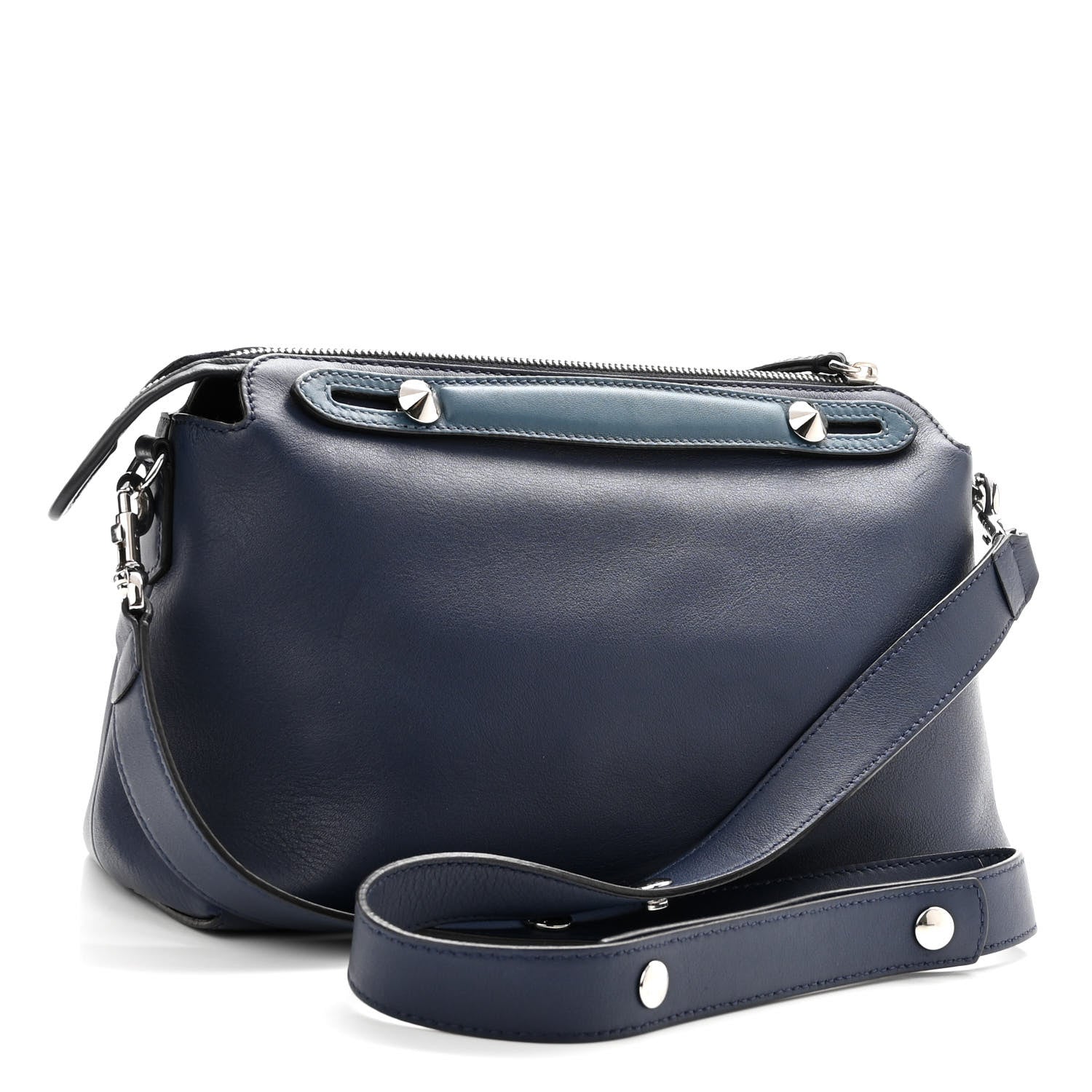 Fendi Vitello Dolce 4 Color Medium By The Way Boston Bag Blueberry Perla Multicolor 3 of 11