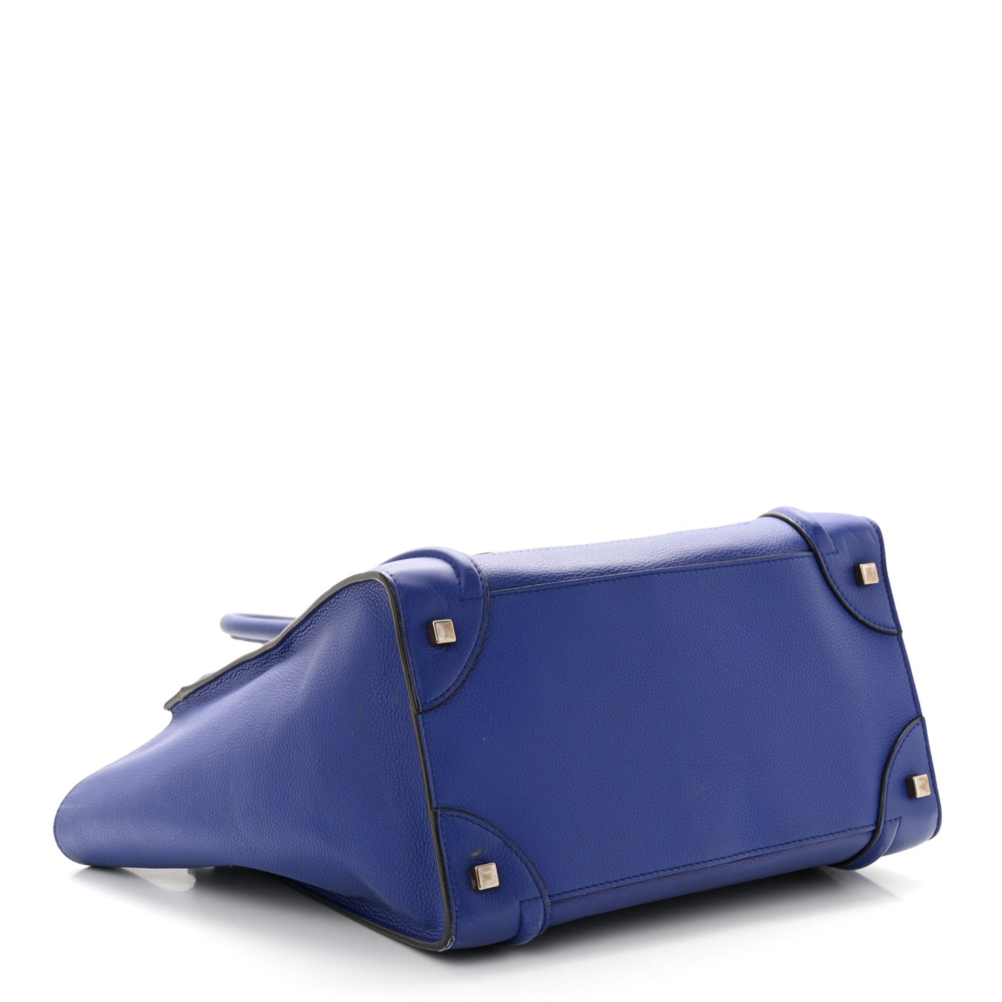 Drummed Calfskin Mini Luggage Indigo