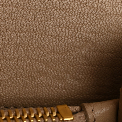 Saint Laurent Sheepskin Matelasse Chevron Monogram Medium College Bag Dark Beige 12 of 14