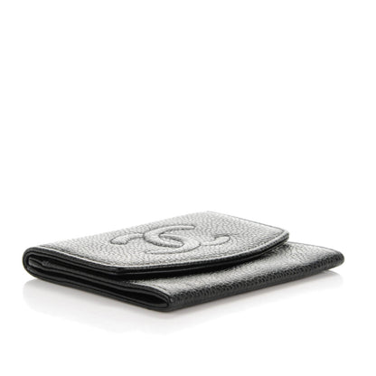 Chanel Caviar Timeless CC Card Holder Wallet Black 4 of 8