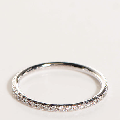 Tiffany 18K White Gold Diamond Metro Ring 5 3 of 6