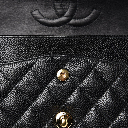 Chanel Caviar Quilted Medium Double Flap Black 10 of 13