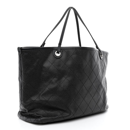 Chanel Grained Calfskin Large Shopping Fever Tote Black 3 of 16