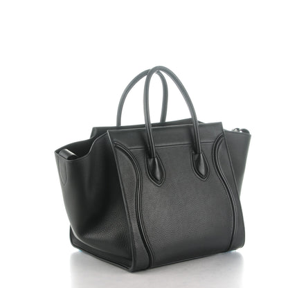 Celine Supple Calfskin Medium Phantom Luggage Black 3 of 9