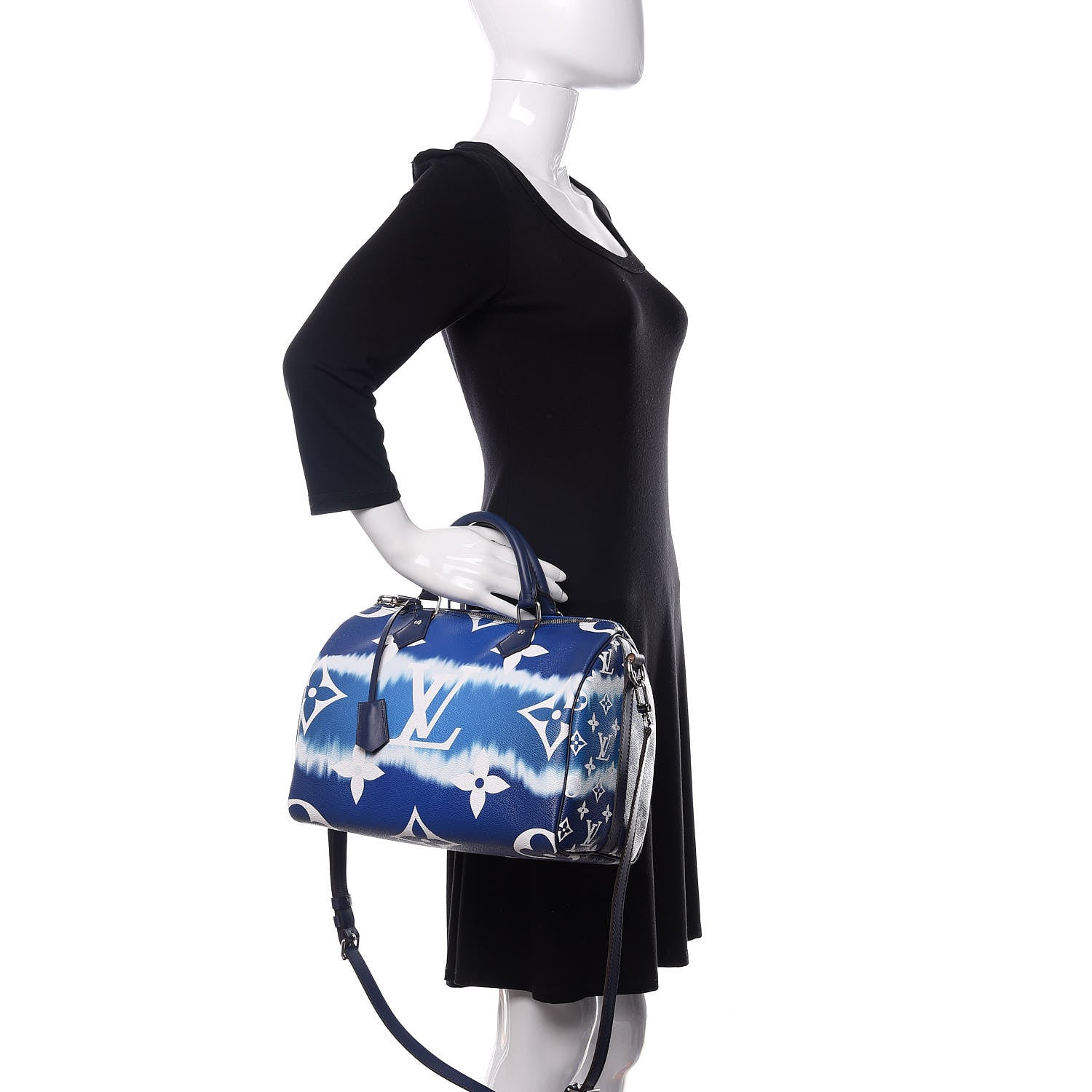 Louis Vuitton Monogram Escale Speedy Bandouliere 30 Blue 3 of 12