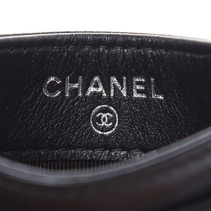 Chanel Aged Calfskin Smooth Calfskin Quilted Gabrielle Card Holder So Black 6 of 8