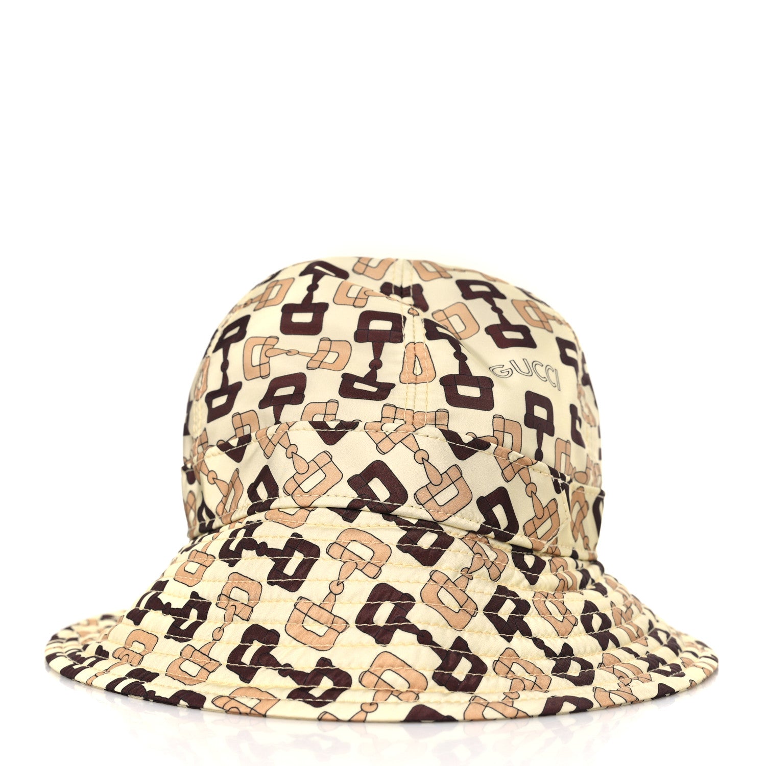 Gucci New Canvas Horsebit Alina Bucket Hat M Beige Multicolor 2 of 8