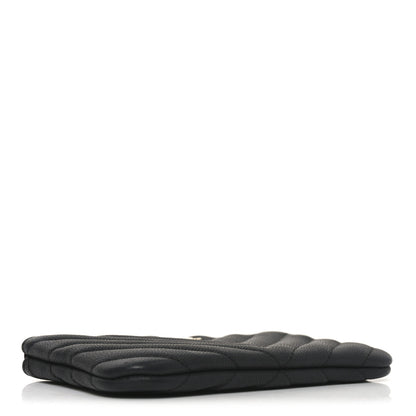 Chanel Caviar Chevron Quilted Small Cosmetic Case Black 4 of 8