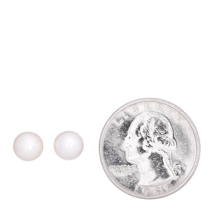Mikimoto 18K Yellow Gold Akoya Pearl 7mm Stud Earrings 2 of 5