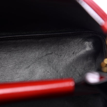 Prada Saffiano Vernice Medium Double Bag Rosso 19 of 23