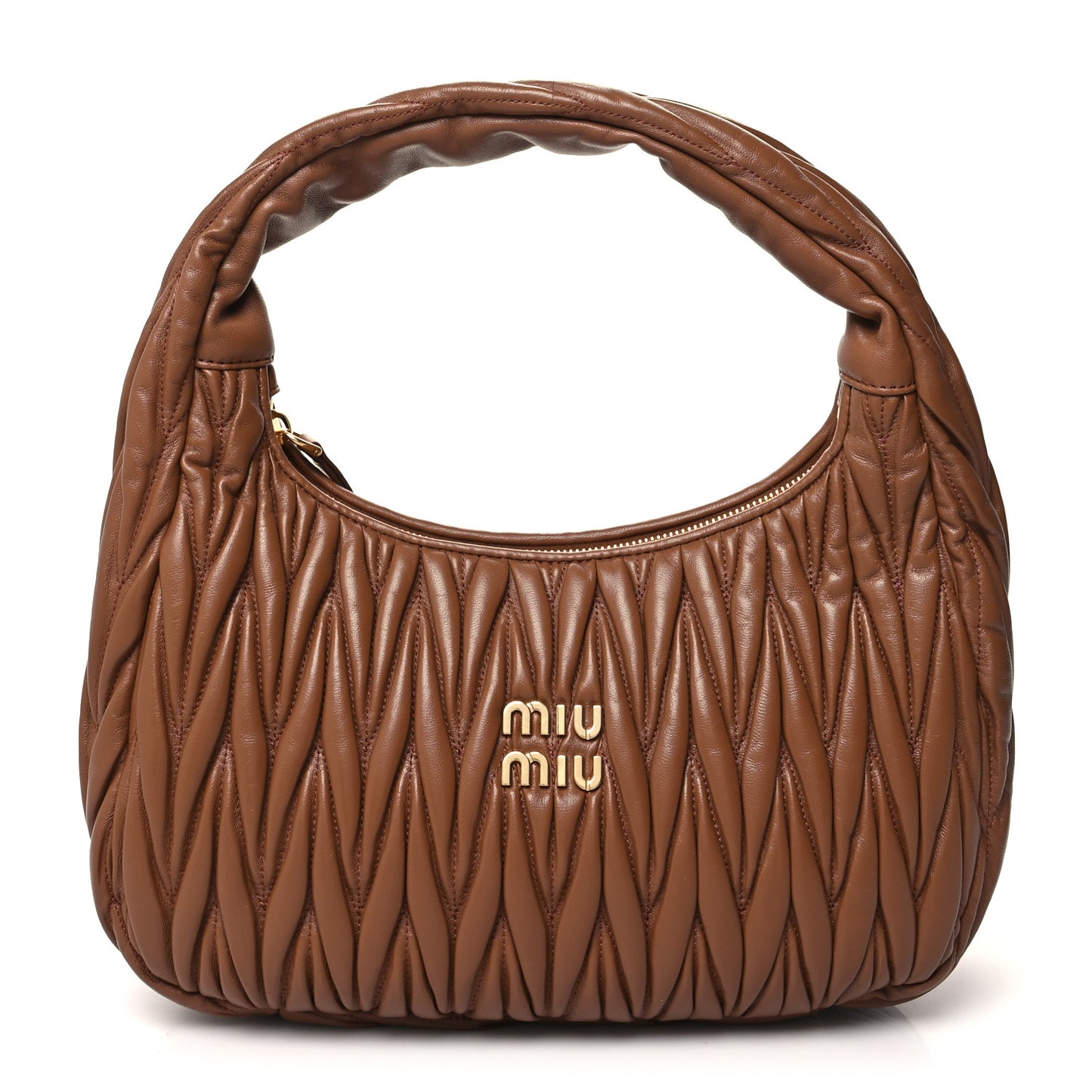 Nappa Matelasse Wander Large Hobo Cognac