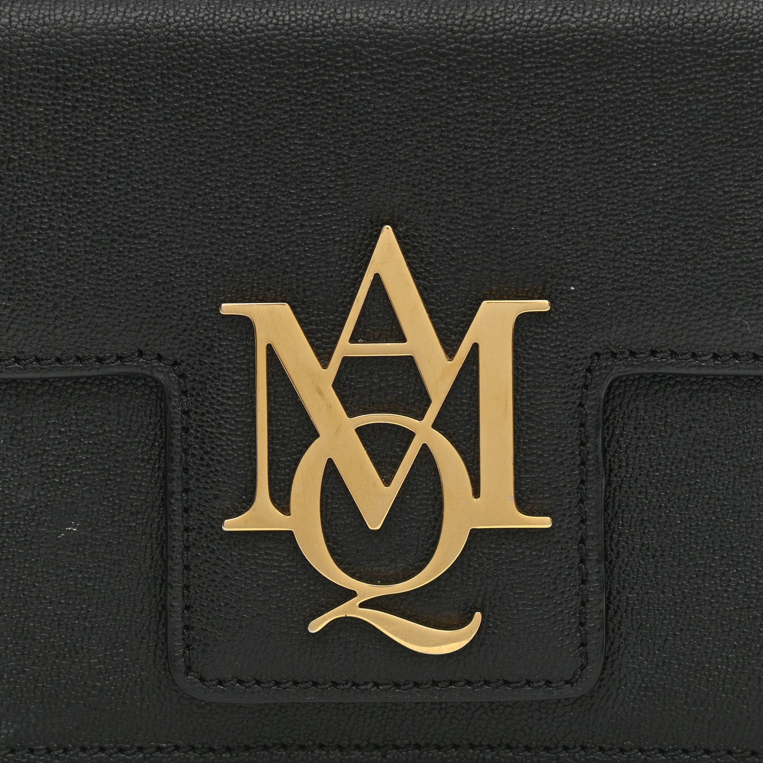Alexander McQueen Grained Calfskin Small Insignia Flap Black 8 of 15