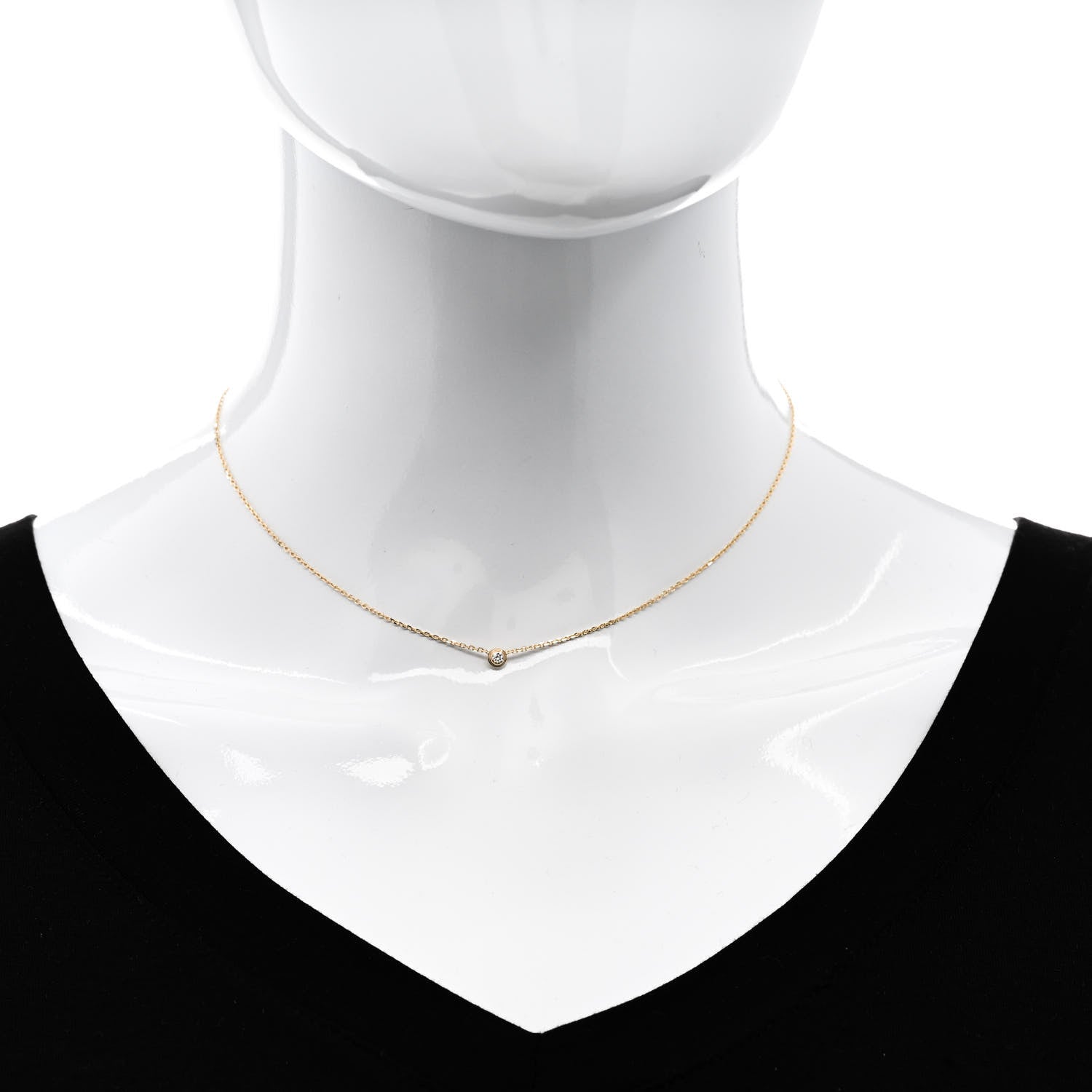 Cartier 18K Yellow Gold Diamond XS D'Amour Pendant Necklace 2 of 6