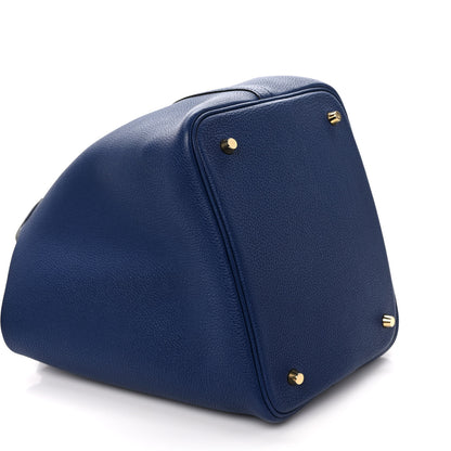 Hermes Taurillon Clemence Picotin Lock 22 MM Bleu Saphir 8 of 9