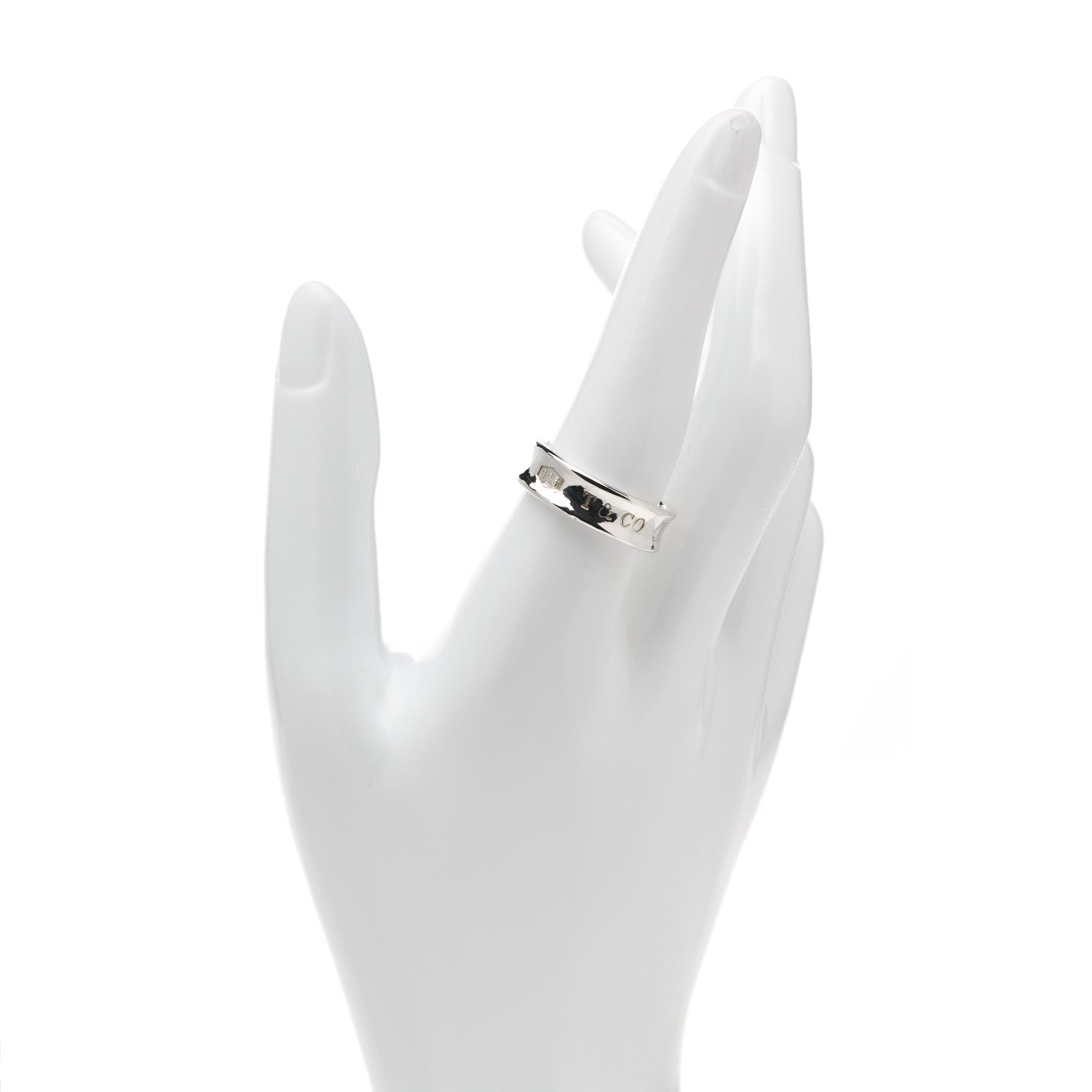 Tiffany Sterling Silver 1837 Band Ring 59 8.75 2 of 6